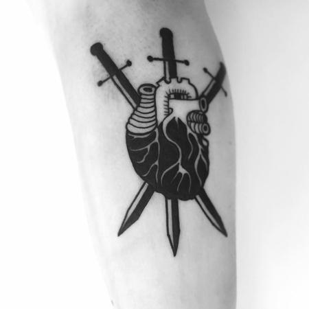 Tattoos - heart daggers - 128694